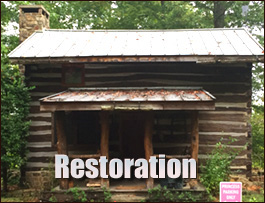 Historic Log Cabin Restoration  Rocky Point, North Carolina